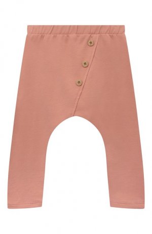 Хлопковые брюки Sanetta. Цвет: розовый