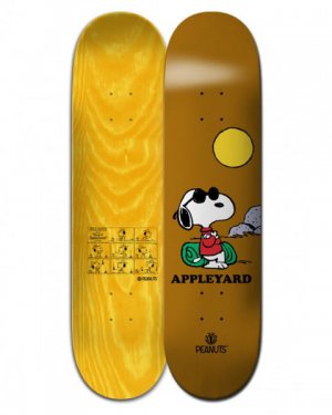 Дека для скейтборда Peanuts Joe Cool X Appleyard 8.25 Element. Цвет: желтый,коричневый