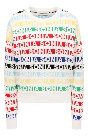 Хлопковый пуловер Sonia Rykiel. Цвет: разноцветный