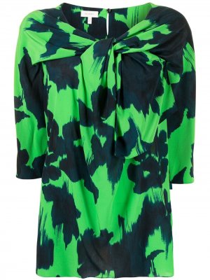 Блузка с драпировкой Delpozo. Цвет: зеленый