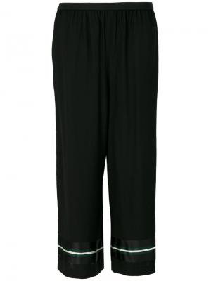 Укороченные широкие пижамные брюки I'M Isola Marras. Цвет: черный