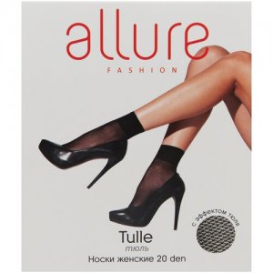 Носки женские Allure Tulle nero 1 пара. Цвет: черный