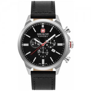 Наручные часы Chrono Classic II 06-4332.04.007, черный, серебряный Swiss Military Hanowa. Цвет: черный