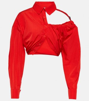 Укороченная рубашка la chemise galliga , красный Jacquemus