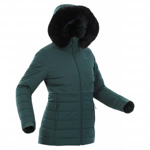 Куртка лыжная Ski 100 Warm, темно-зеленый Wedze