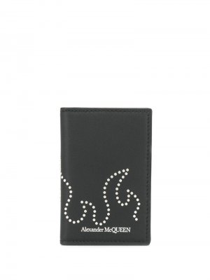 Бумажник с заклепками Alexander McQueen. Цвет: черный