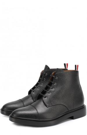 Высокие кожаные ботинки на шнуровке Thom Browne. Цвет: черный