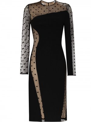 Платье миди Arielle в горох Stella McCartney. Цвет: черный