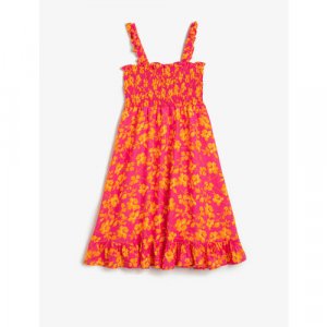 Платье , размер 116/122, оранжевый KOTON. Цвет: оранжевый