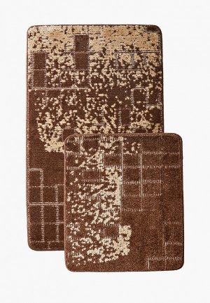 Комплект ковриков Shahintex 2 шт., 60х100, 60х50 см.. Цвет: коричневый