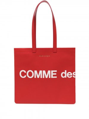 Сумка-тоут с логотипом Comme Des Garçons Wallet. Цвет: красный