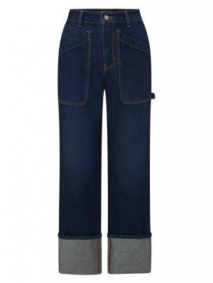 Прямые хлопковые джинсы-карго Dylan , цвет dusted oxford Veronica Beard