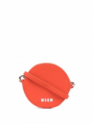 Круглая сумка на плечо MSGM. Цвет: красный