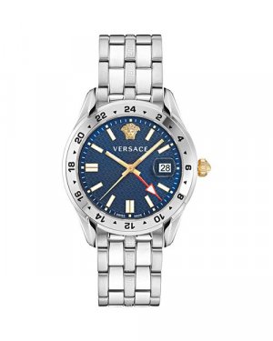 Часы Greca Time GMT, 41 мм , цвет Blue Versace
