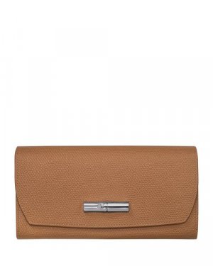 Кожаный кошелек Roseau Continental , цвет Brown Longchamp