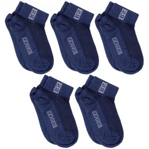 Комплект из 5 пар детских носков с сеточкой (Орудьевский трикотаж) темный джинс, размер 16 RuSocks. Цвет: синий