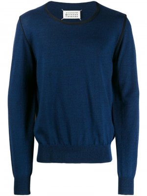 Декорированный пуловер Maison Margiela. Цвет: синий