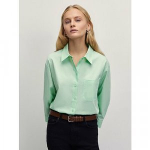 Рубашка , размер M (RU 46)/170, зеленый Zarina. Цвет: мятный/зеленый