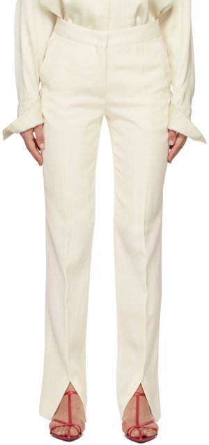 Белоснежные брюки строгого кроя , цвет Chalk Jil Sander
