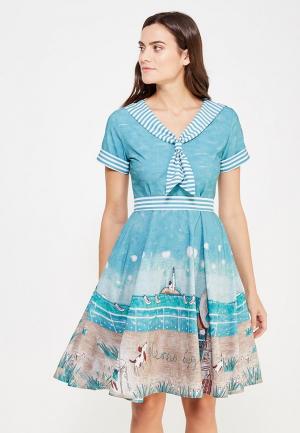 Платье Мария Браславская. Цвет: голубой