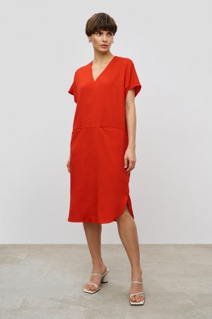 Платье BAON. Цвет: красный