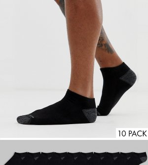 10 пар черных спортивных носков -Черный Pro Player