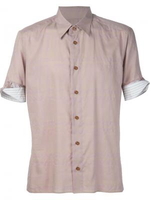 Клетчатая рубашка с короткими рукавами Vivienne Westwood Man. Цвет: коричневый