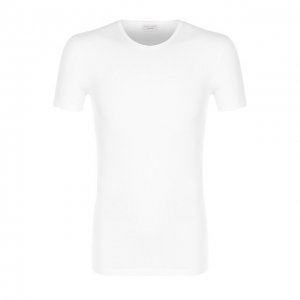 Хлопковая футболка с круглым вырезом Perofil. Цвет: белый