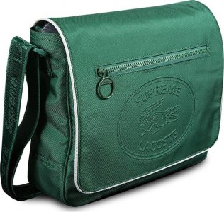 Сумка x Lacoste Small Messenger Bag Green, зеленый Supreme