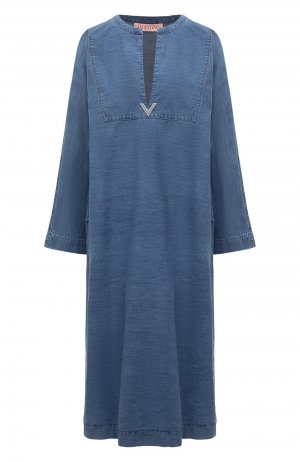 Джинсовое платье Valentino. Цвет: голубой