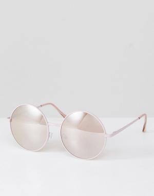 Круглые солнцезащитные очки в оправе цвета розового золота -Золотой Jeepers Peepers