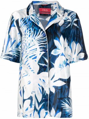 Floral-print Hawaiian shirt F.R.S For Restless Sleepers. Цвет: синий