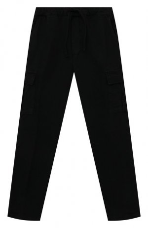 Хлопковые брюки Paolo Pecora Milano. Цвет: чёрный