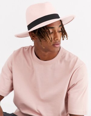 Розовая шляпа SVNX fedora-Розовый 7X