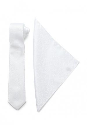 Комплект галстук и платок Carpenter. Цвет: белый