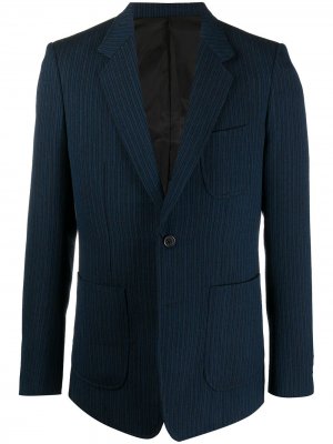 Однобортный пиджак в полоску Viktor & Rolf. Цвет: синий