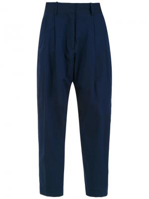 Укороченные брюки с завышенной талией Reinaldo Lourenço. Цвет: синий