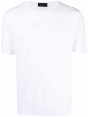 Short-sleeved cotton T-shirt Roberto Collina. Цвет: белый