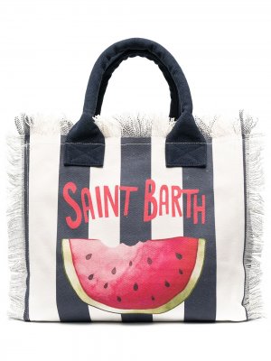 Пляжная сумка с принтом Mc2 Saint Barth. Цвет: нейтральные цвета