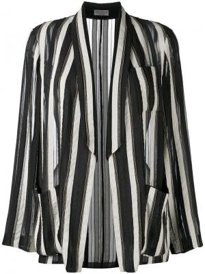 Полосатый пиджак Brunello Cucinelli. Цвет: чёрный