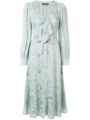 Платье-рубашка миди с цветочным принтом Alexa Chung. Цвет: синий