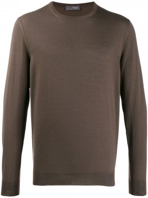 Пуловер с круглым вырезом Drumohr. Цвет: коричневый