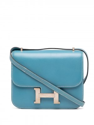 Мини-сумка на плечо Constance pre-owned Hermès. Цвет: синий