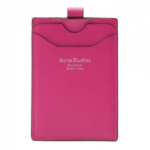 Кожаный футляр для кредитных карт Acne Studios. Цвет: розовый
