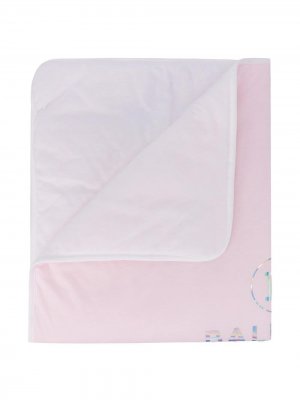 Одеяло с логотипом Balmain Kids. Цвет: розовый