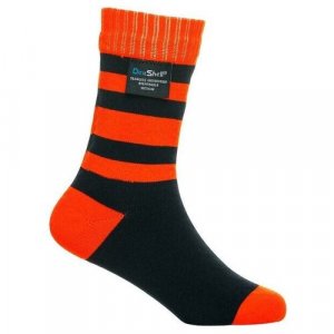 Носки Waterproof, размер M, оранжевый, черный DexShell. Цвет: оранжевый/черный