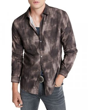 Рубашка на пуговицах приталенного кроя Bucks , цвет Brown John Varvatos