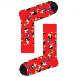 Носки , размер 25, красный Happy Socks. Цвет: красный