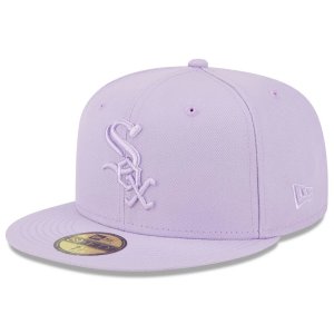 Мужская облегающая шляпа Lavender Chicago White Sox 2023 весеннего цвета Basic 59FIFTY NEW ERA