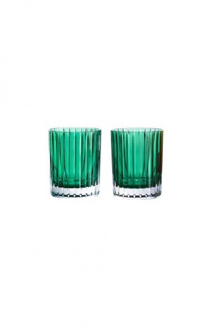 Набор из двух стаканов для виски Harmonie Baccarat. Цвет: зелёный
